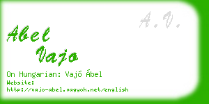 abel vajo business card