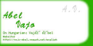 abel vajo business card